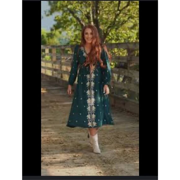 In Loom Hazel Embroidered Bohemian all over speckled floral M - Picture 4 of 12